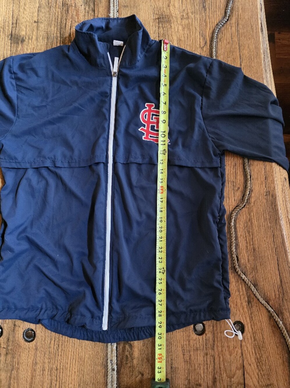St. Louis Cardinals Navy Windbreaker Jacket Adult Womens XL - Picture 12 of 14
